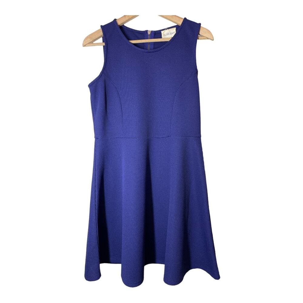 Olive + Oak Dress Fit Flare Sleeveless Textured Large